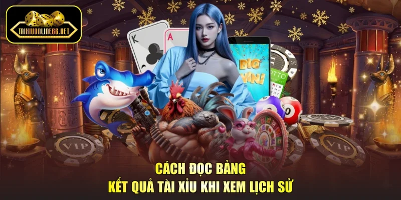 Cách đọc bảng kết quả tài xỉu khi xem lịch sử