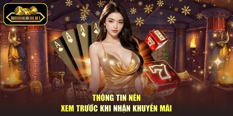 Thông tin nên xem trước khi nhận khuyến mãi
